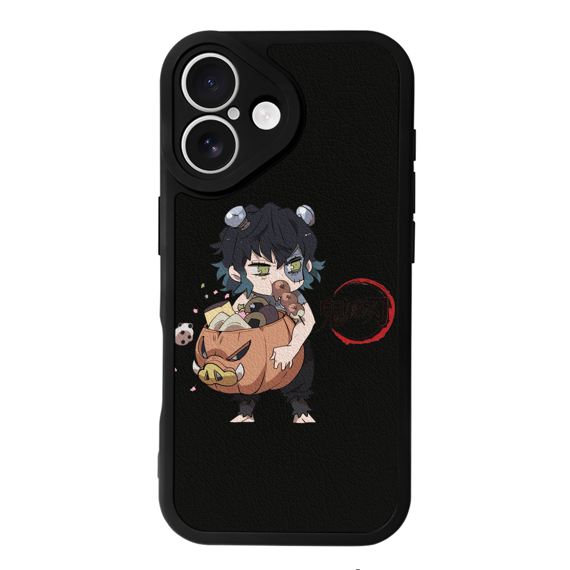 （画像用） 鬼滅の刃（きめつのやいば）嘴平 伊之助／はしびら いのすけ Hashibira Inosuke 【iPhone 16シリーズ対応】シリコンスマホケース（レザー調） 材質：シリコン